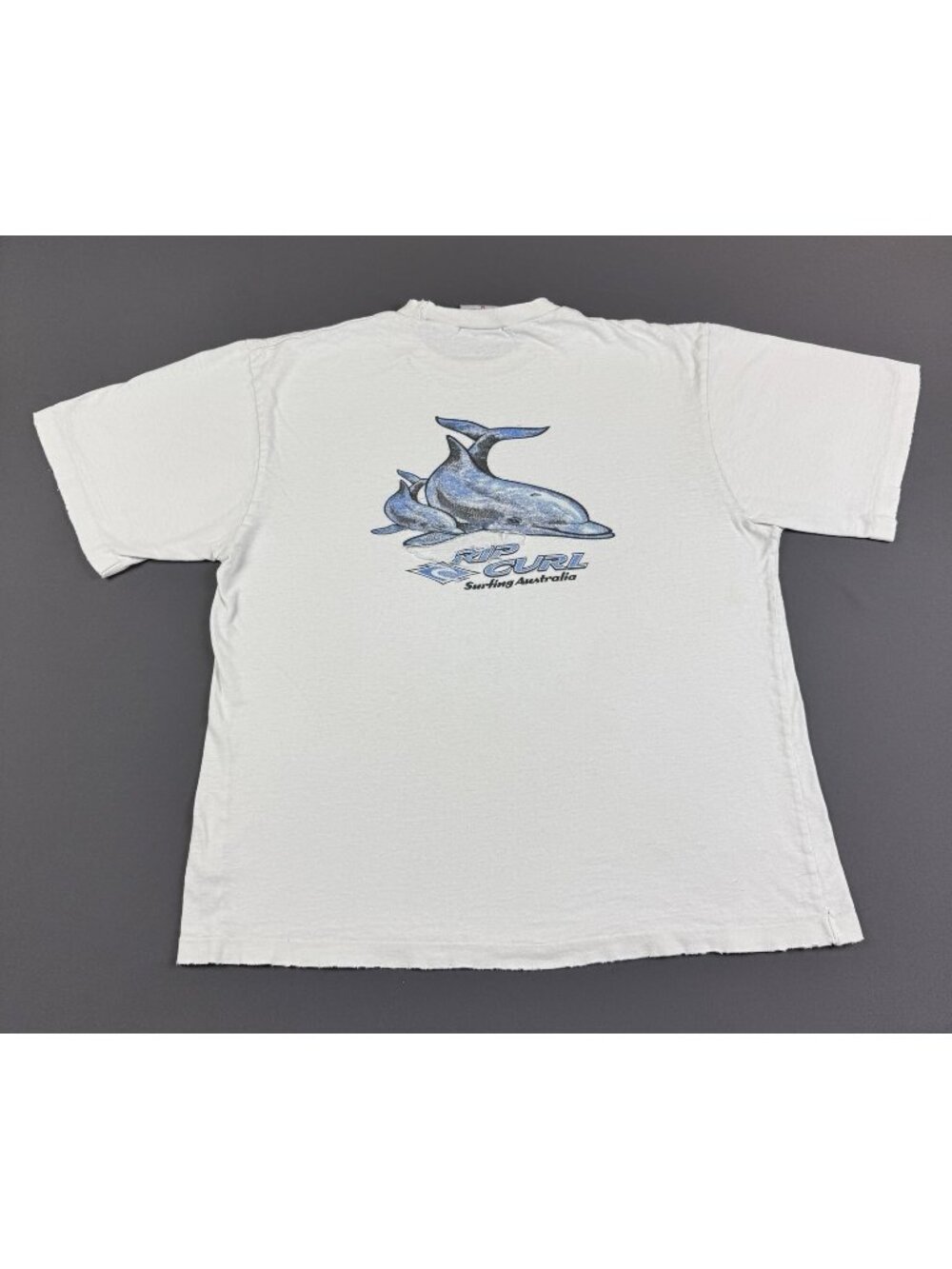 Super Rare Vinage 90s Rip Curl Surfing Australia Single Stitch Thrashed Medium T